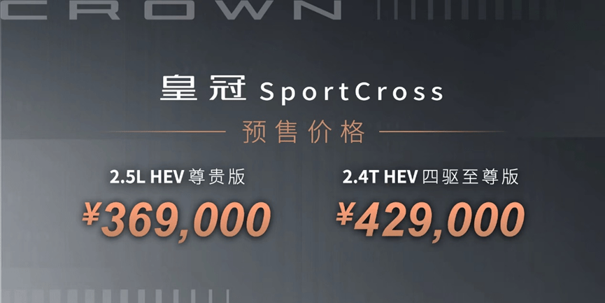 皇冠信用盘平台_全新皇冠 SportCross正式开启预售皇冠信用盘平台，预售价36.9万起